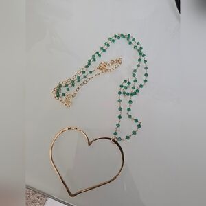 Mai Kaui / Tahiti Signature Big Love Whisper Necklace Goldfilled W Apatite Beads